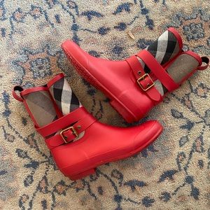 Burberry rain boots